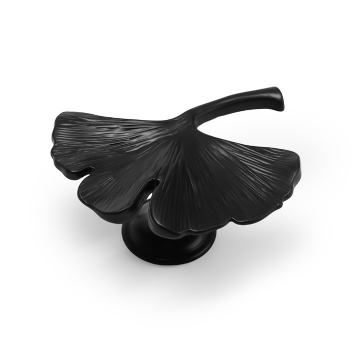 Ручка-кнопка CAPPIO PRO «Листок» 54×50 мм, цвет черный