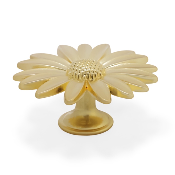 Ручка-кнопка CAPPIO PRO «Ромашка» 52×52 мм, цвет золото