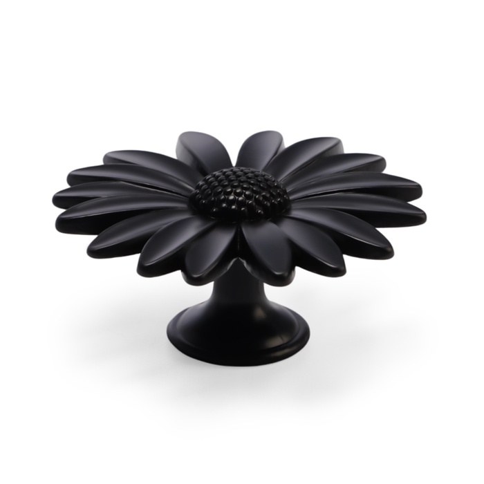 Ручка-кнопка CAPPIO PRO «Ромашка» 52×52 мм, цвет черный