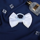 Бант для волос на резинке «Школьница стиль», узоры, 12 см, белый - Фото 4