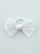 Бант для волос на резинке «Школьница стиль», сияние, 12 см, белый 10691207