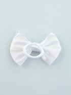 Бант для волос на резинке «Школьница стиль», сияние, 12 см, белый 10691207