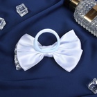 Бант для волос на резинке «Школьница стиль», классика кружево, 12 см, белый - Фото 4