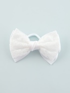 Бант для волос на резинке «Школьница стиль», кружево классика, 12 см, белый - Фото 5