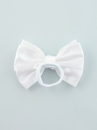 Бант для волос на резинке «Школьница стиль», кружево классика, 12 см, белый - Фото 7