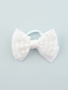 Бант для волос на резинке «Школьница. Стиль», классика полосы, 12 см, белый - Фото 5