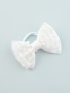 Бант для волос на резинке «Школьница. Стиль», классика полосы, 12 см, белый - Фото 6