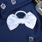 Бант для волос на резинке «Школьница. Стиль», классика нежность, 12 см, белый (комплект 6 шт) - фото 51241570