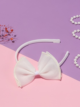 Ободок для волос «Бантик крошка», классика нежность, 11×1 см, белый 10691223