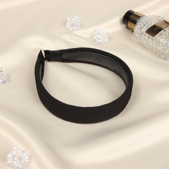 Ободок для волос QF «Жаннет», классик, 3 см, чёрный