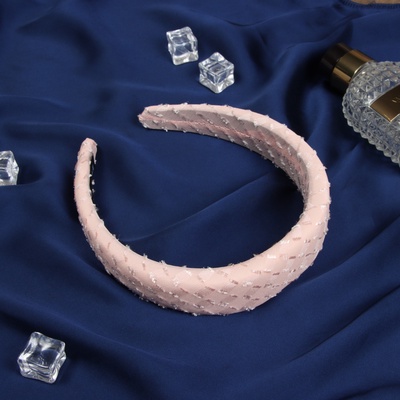 Ободок для волос QF «Жаннет», стиль, 3 см, розовый