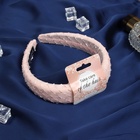 Ободок для волос QF «Жаннет», стиль, 3 см, розовый - Фото 2