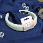 Ободок для волос QF «Жаннет», стиль, 3 см, зелёный - Фото 2