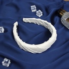 Ободок для волос QF «Жаннет», стиль галант, 3 см, бежевый - Фото 1