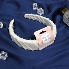 Ободок для волос QF «Жаннет», стиль галант, 3 см, бежевый - Фото 2