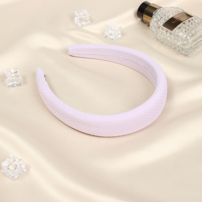 Ободок для волос QF «Жаннет», стиль орнамент, 3 см, розовый - Фото 1