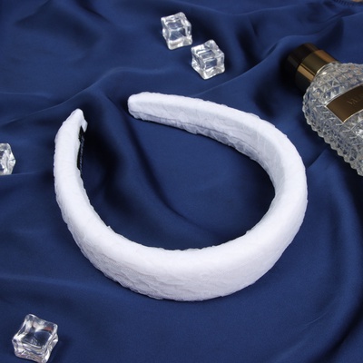 Ободок для волос QF «Жаннет», нежность стиль, 3 см, белый