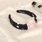 Ободок для волос QF «Жаннет», стиль круги, 3 см, бело-чёрный - Фото 2