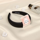 Ободок для волос «Жаннет», классик глянец, 3 см, чёрный - Фото 2