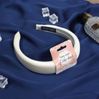 Ободок для волос «Жаннет», классик глянец, 3 см, бежевый - Фото 2