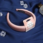 Ободок для волос «Жаннет», классик глянец, 3 см, розовый - Фото 2