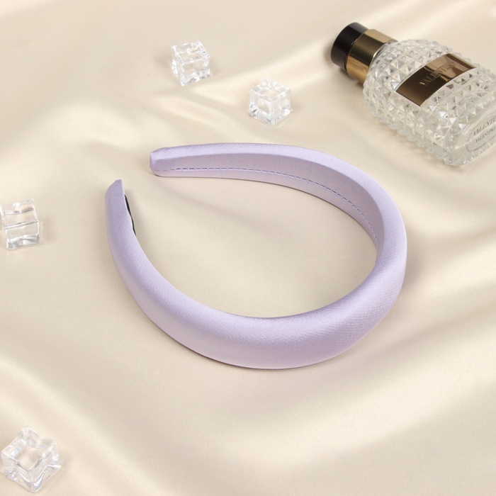 Ободок для волос «Жаннет», классик глянец, 3 см, сиреневый - Фото 1