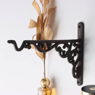 Крючок настенный «Королевская лилия», ключница декоративная, чугун, 2×22.5×17 см