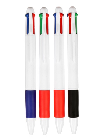 Набор ручек шариковых Calligrata, 4 штуки, автоматических, стержень 4-х цветный