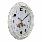 Часы настенные, интерьерные "Садовые розы", бесшумные, d-28.5 см, белые - Фото 2