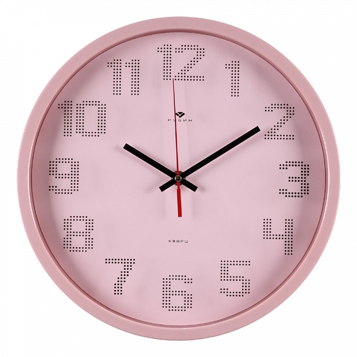 Часы настенные, интерьерные "Классика", бесшумные, d-30 см, розовые - Фото 1