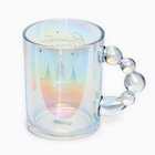 Кружка стеклянная новогодняя «Волшебного года», 350 мл, голография - Фото 3