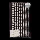 Стразы жемчужные для декора, на клеевой основе, 15×8 см, d=3/4/5/6/8 мм, белые - Фото 4