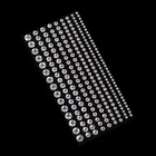 Стразы для декора, на клеевой основе, 15×8 см, d=3/4/5/6/7 мм, цвет серебристый - Фото 2