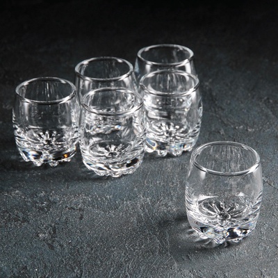 УЦЕНКА Набор стопок для водки Paşabahçe Sylvana, 80 мл, 5 шт., стекло, прозрачный