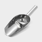 Совок для льда и сыпучих продуктов, 200 мл, 22×8 см, нержавеющая сталь, хромированный - Фото 1