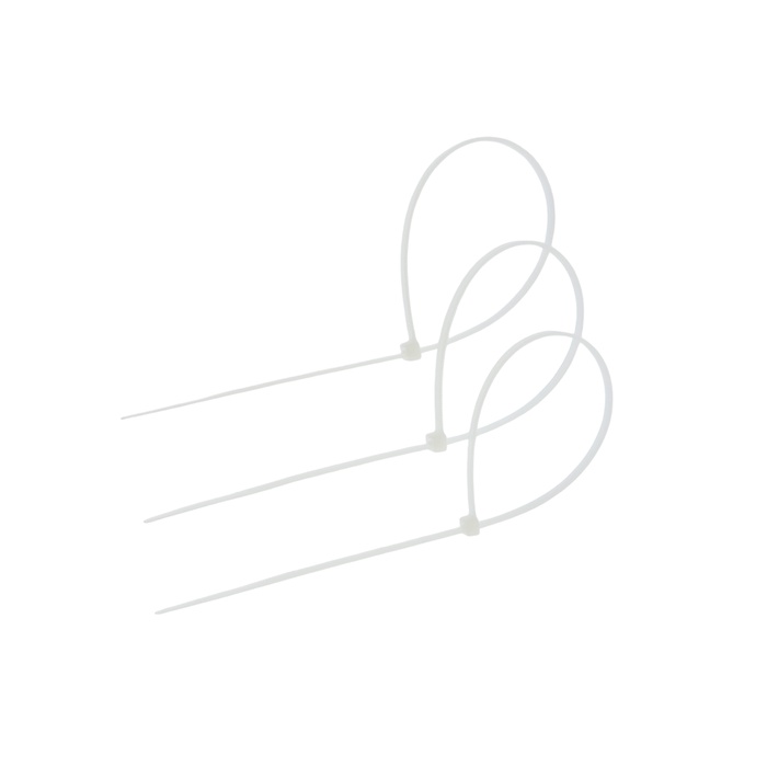 Хомут нейлоновый для стяжки, ТУНДРА, 3.6×300 мм, белый, 25 шт.