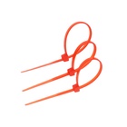 Хомут нейлоновый для стяжки, ТУНДРА, 2.5×100 мм, красный, 25 шт. - Фото 1