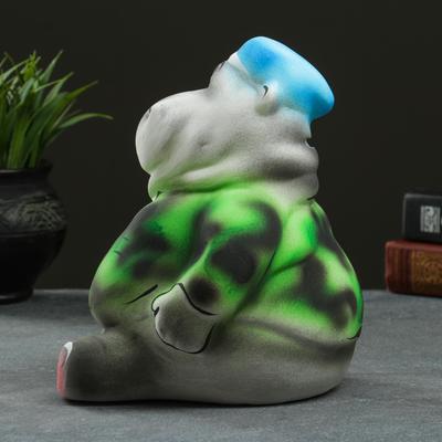 Копилка "Бегемотик ВДВ" 17х18х22см