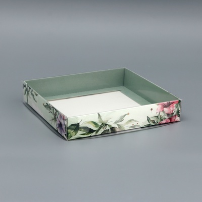 Коробка сборная с PVC крышкой, «Для тебя», 16×16×3 см