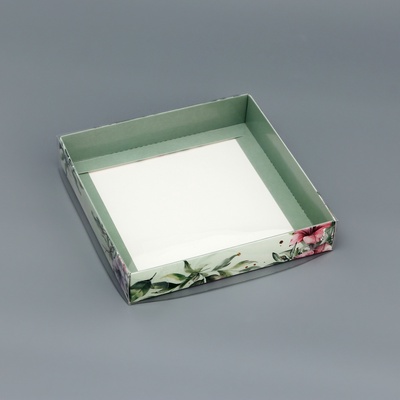 Коробка сборная с PVC крышкой, «Для тебя», 16×16×3 см