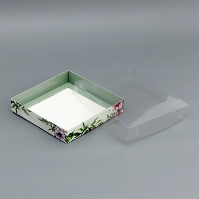Коробка сборная с PVC крышкой, «Для тебя», 16×16×3 см