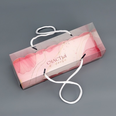 Коробка под рулет, «Счастья и любви», 22.5×7.8×7.8 см