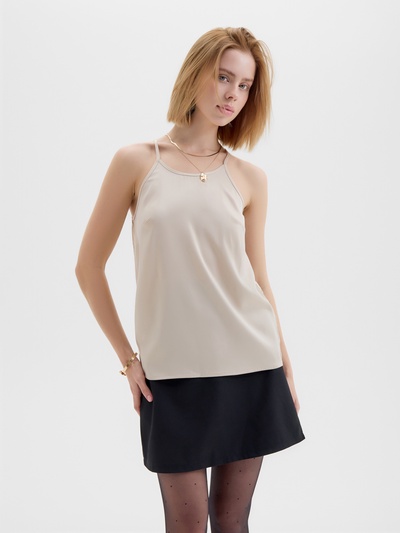 Топ женский MINAKU: Casual Collection бежевый, размер 42