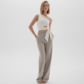 Топ с завязкой на талии женский MINAKU : Casual Collection, белый, размер 44