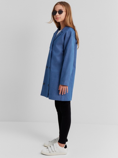 Рубашка для девочки MINAKU: Jeans collection, голубая, рост 98 см