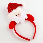 Ободок новогодний карнавальный «Дед Мороз», красный - Фото 3
