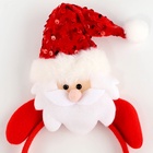 Ободок новогодний карнавальный «Дед Мороз», красный - Фото 4