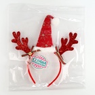 Ободок новогодний карнавальный «Колпак с рожками», красный - Фото 5