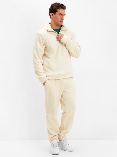 Джемпер флисовый мужской MINAKU: Fleece Soft, размер 54, бежевый