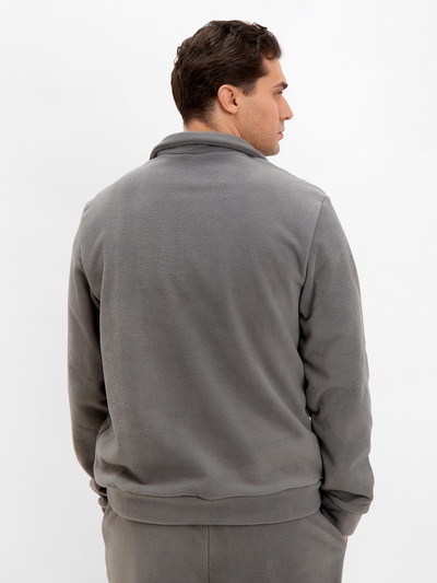 Джемпер флисовый мужской MINAKU: Fleece Soft, размер 44, графитовый